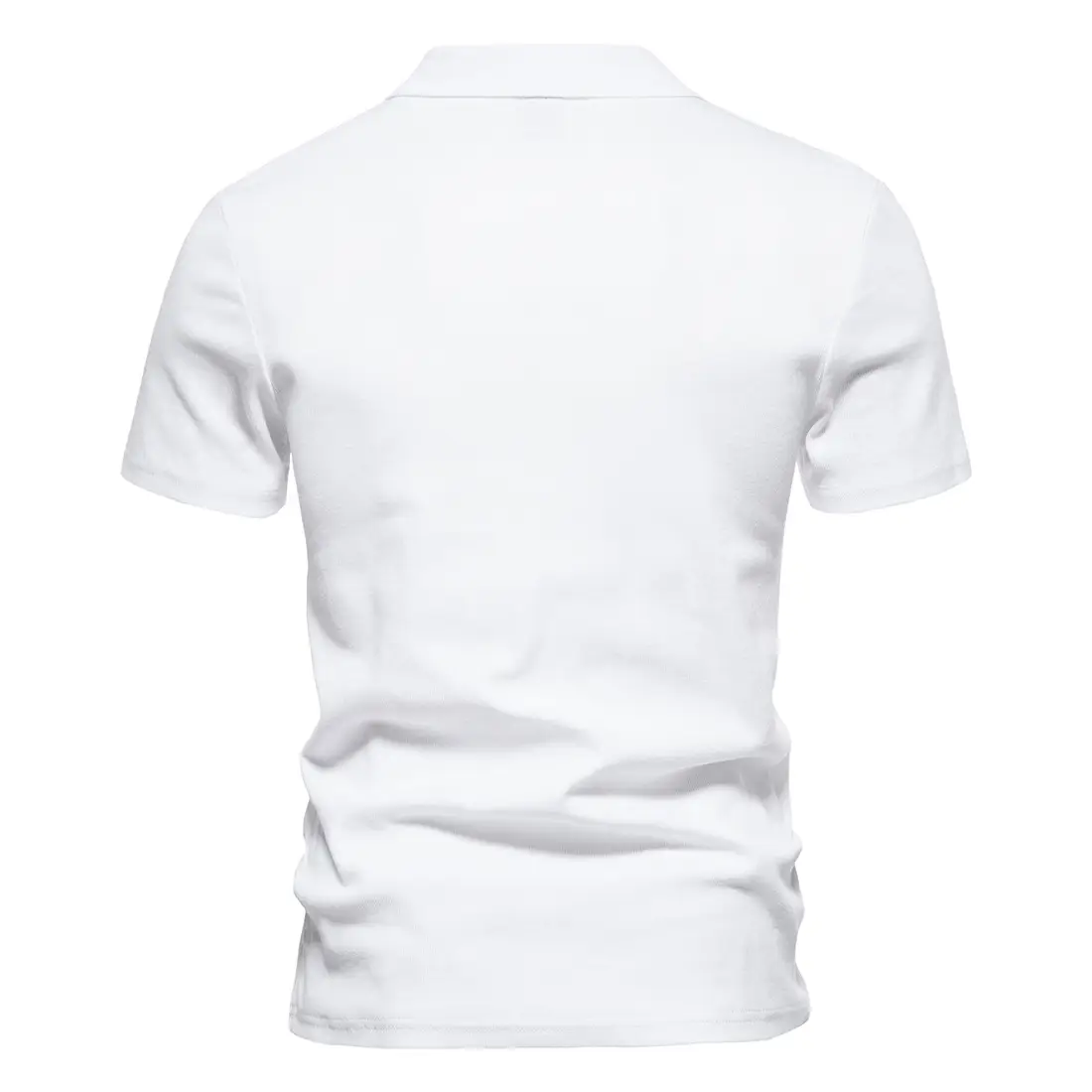 Men's Grey Polo T-Shirt with Retro Collar — feature 45