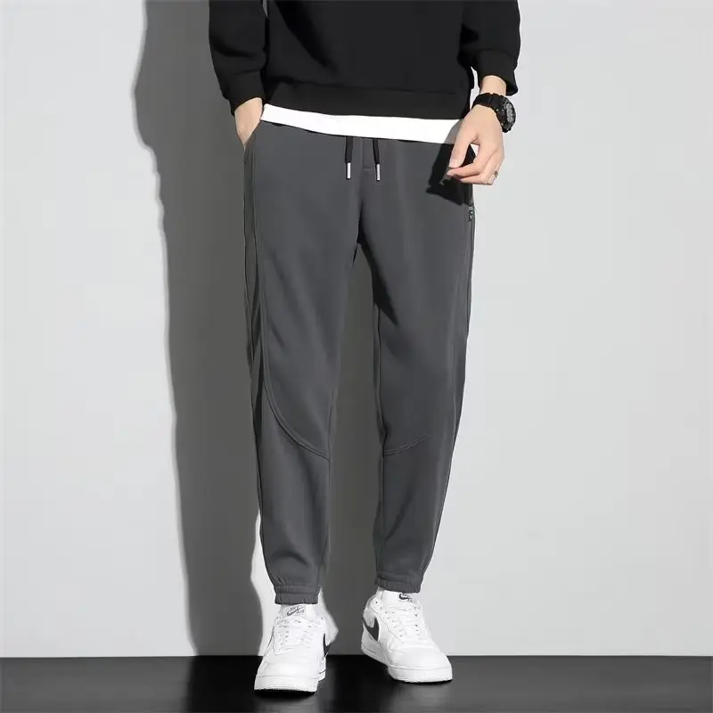 Men Grey Sweatpants Casual Summer Loose Fit - Image 6