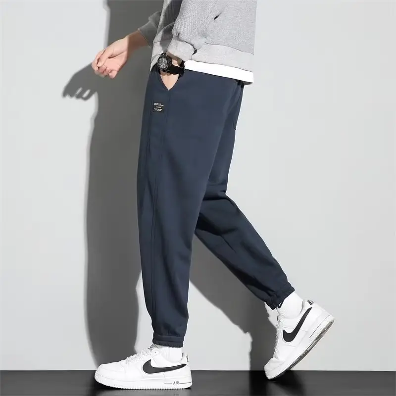 Men Grey Sweatpants Casual Summer Loose Fit - Image 8