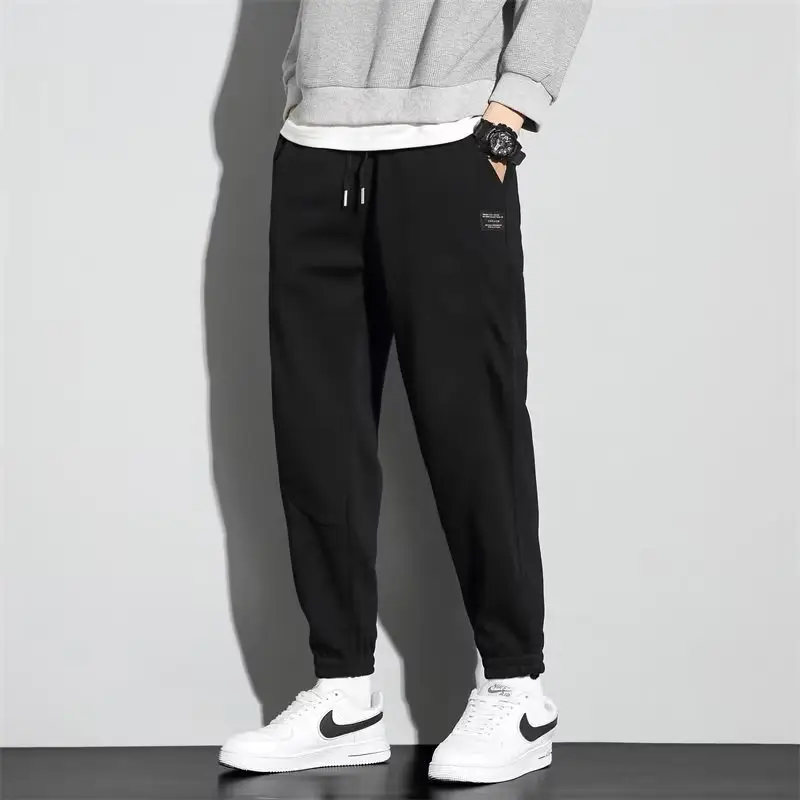 Men Grey Sweatpants Casual Summer Loose Fit - Image 9