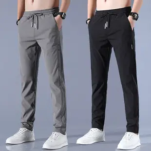 Men Grey Sweatpants Casual Summer Loose Fit — feature 2