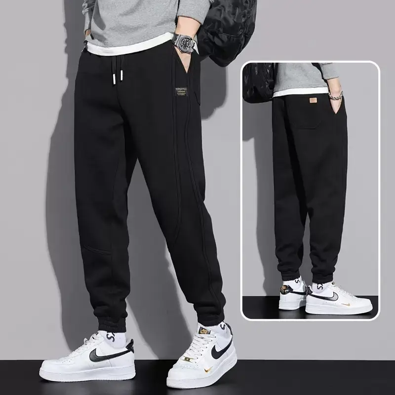 Men Grey Sweatpants Casual Summer Loose Fit - Image 2