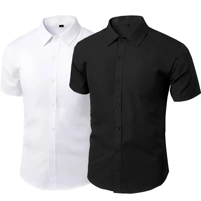White Long-Sleeved Business Shirt for Men - Image 15