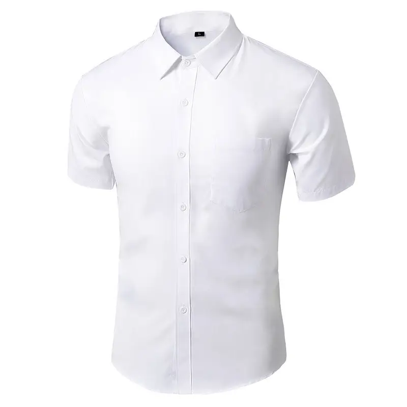 White Long-Sleeved Business Shirt for Men - Image 12