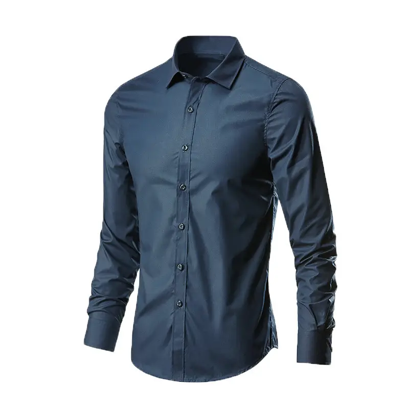 White Long-Sleeved Business Shirt for Men - Image 5