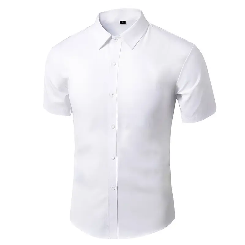 White Long-Sleeved Business Shirt for Men - Image 7