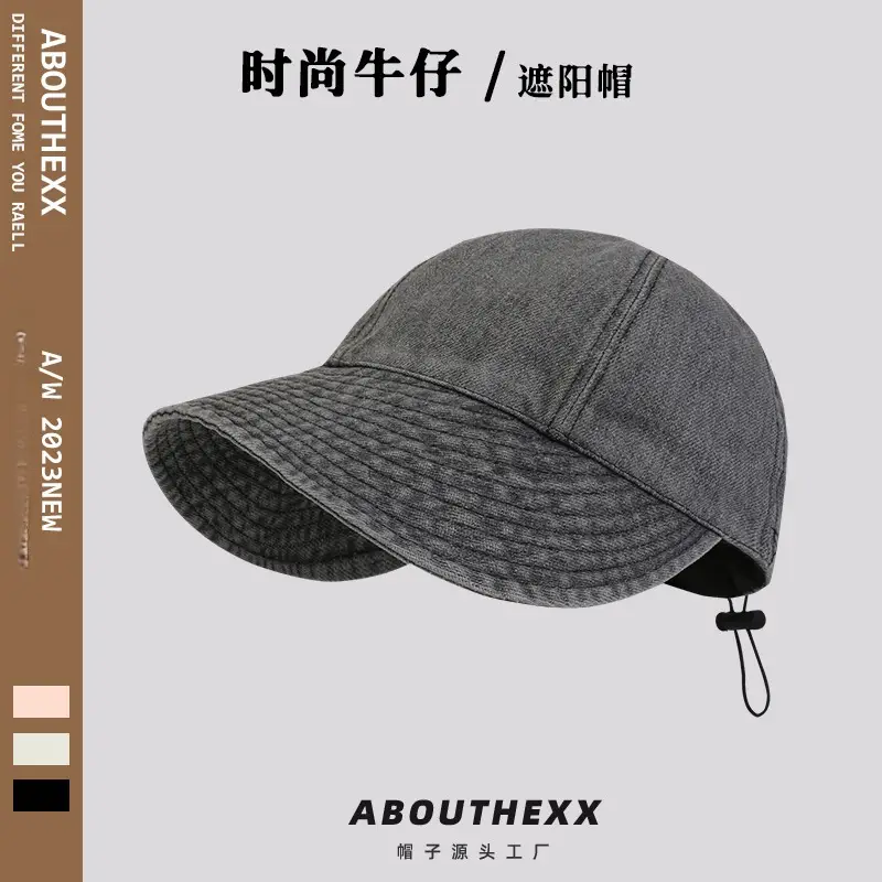 Same-style Washed Cowboy Fisherman Hat with Big Brim for Kids - Image 2