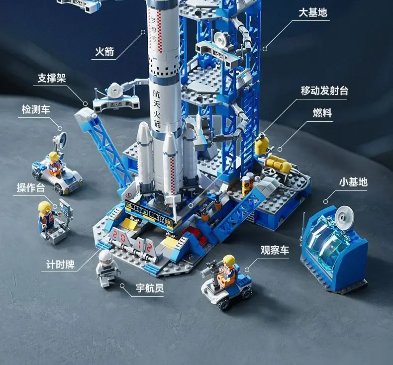 Free shipping compatible with Lego boys' assembled building blocks space shuttle rocket aircraft carrier model children's educational toys gift — feature 17