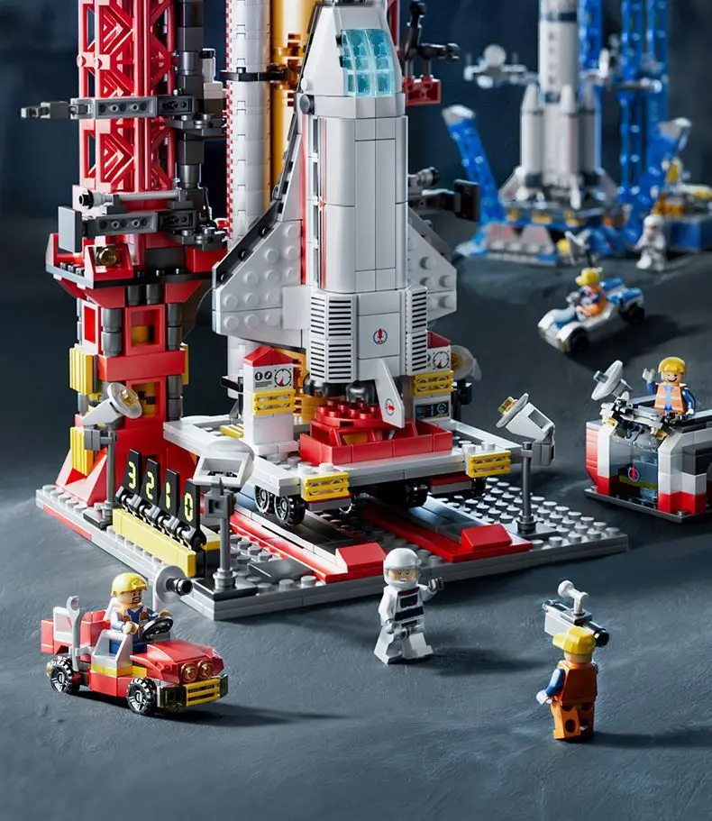 Free shipping compatible with Lego boys' assembled building blocks space shuttle rocket aircraft carrier model children's educational toys gift — feature 7