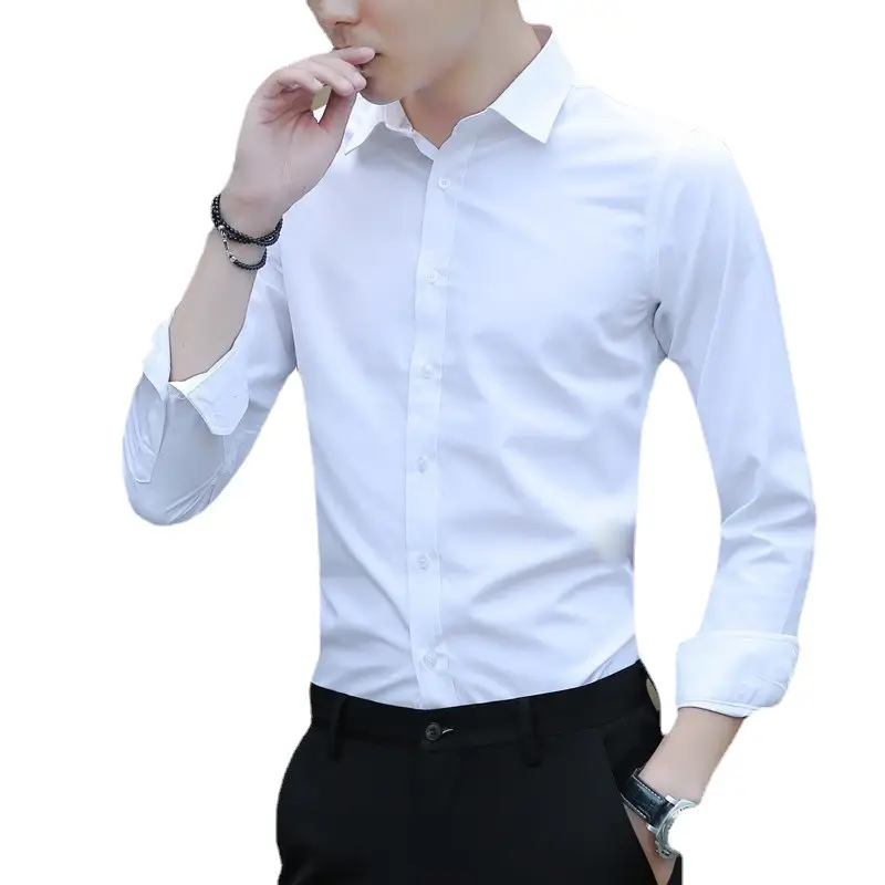 Men's Pink Slim Fit Button Down Shirt - Image 11