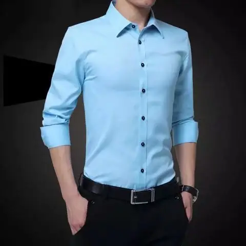 Men's Pink Slim Fit Button Down Shirt - Image 5