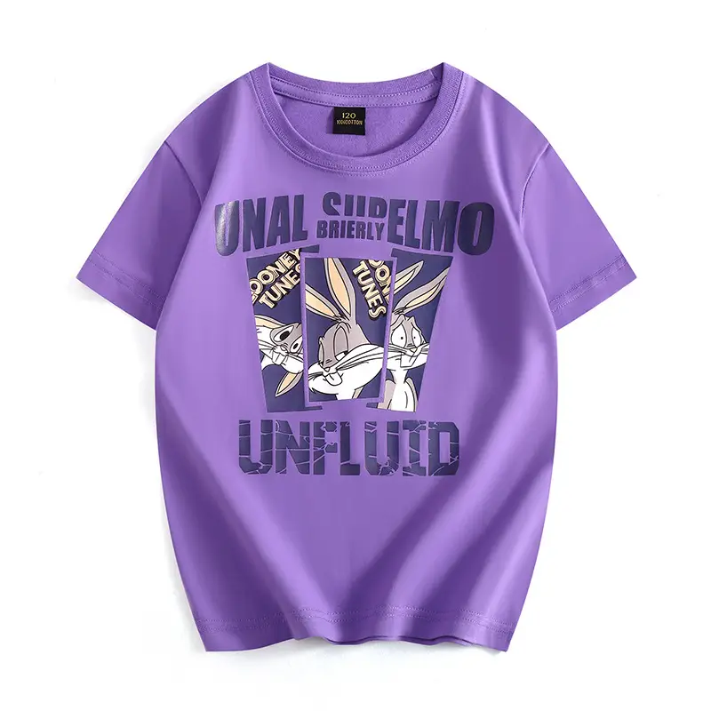 Children's Unflued T-Shirt White Boys Summer Wear - Image 7