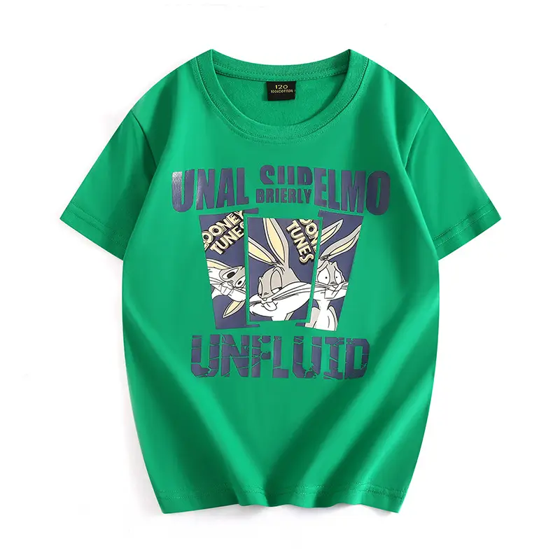 Children's Unflued T-Shirt White Boys Summer Wear - Image 5
