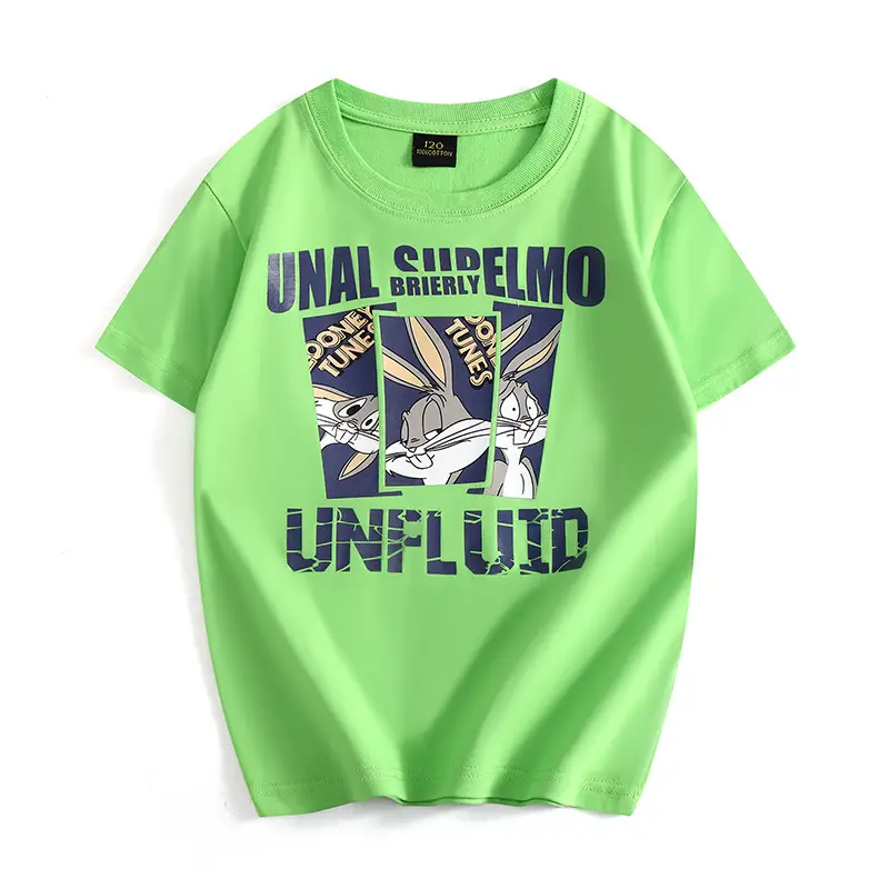 Children's Unflued T-Shirt White Boys Summer Wear - Image 6