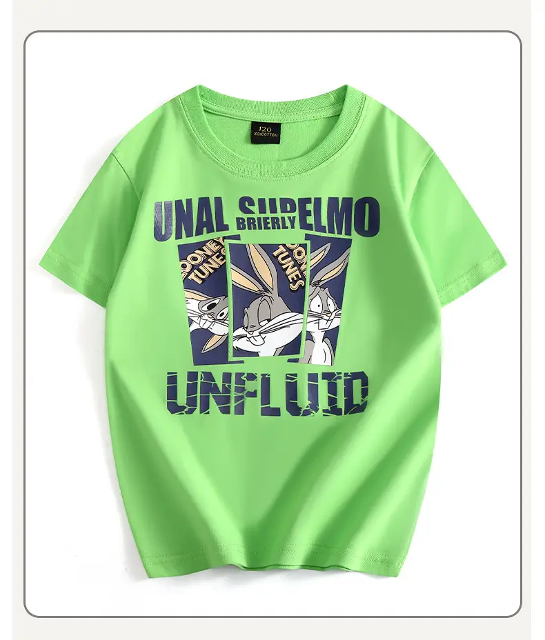 Children's Unflued T-Shirt White Boys Summer Wear — feature 42