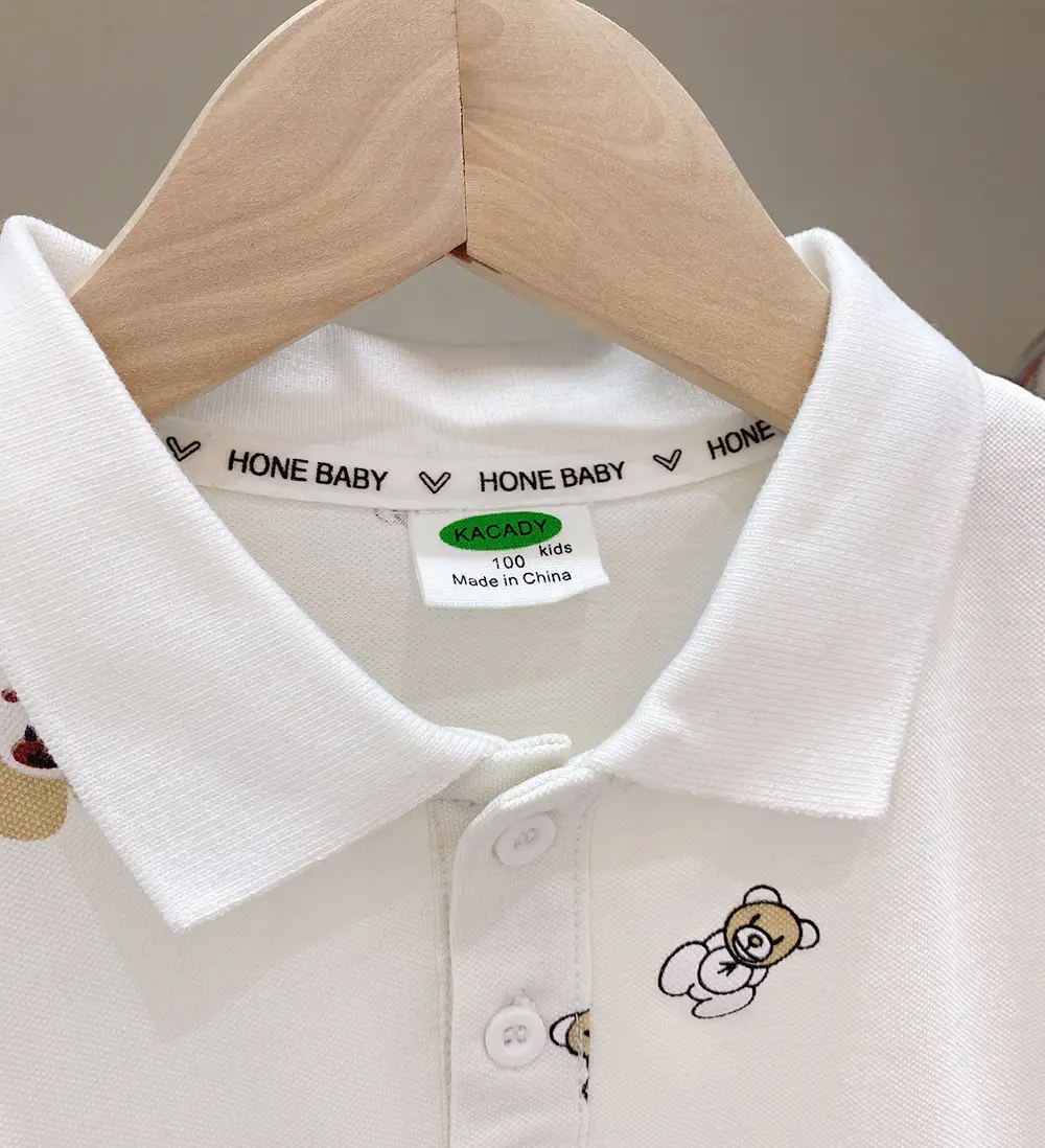 Boys Cartoon Polo Shirt 2023 Summer Light Green White — feature 7