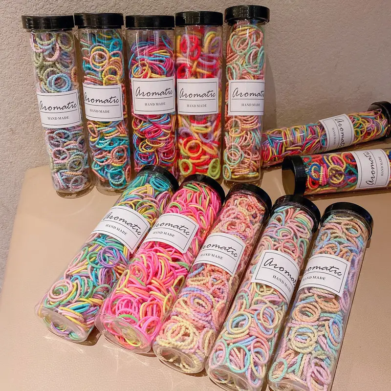 Girls Rubber Hair Rope High Elastic Rainbow