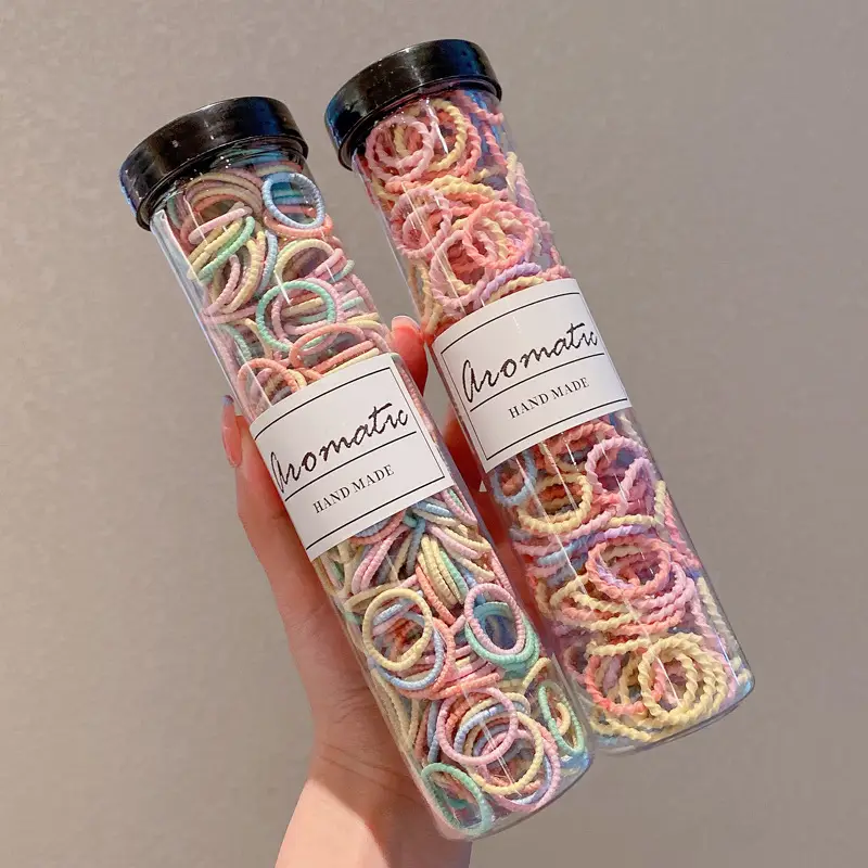 Girls Rubber Hair Rope High Elastic Rainbow