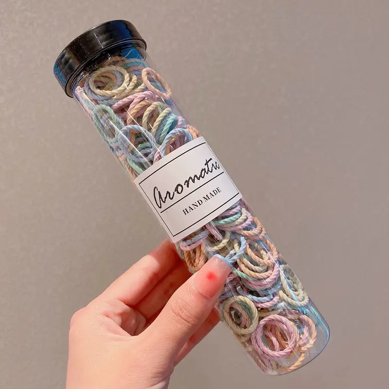 Girls Rubber Hair Rope High Elastic Rainbow
