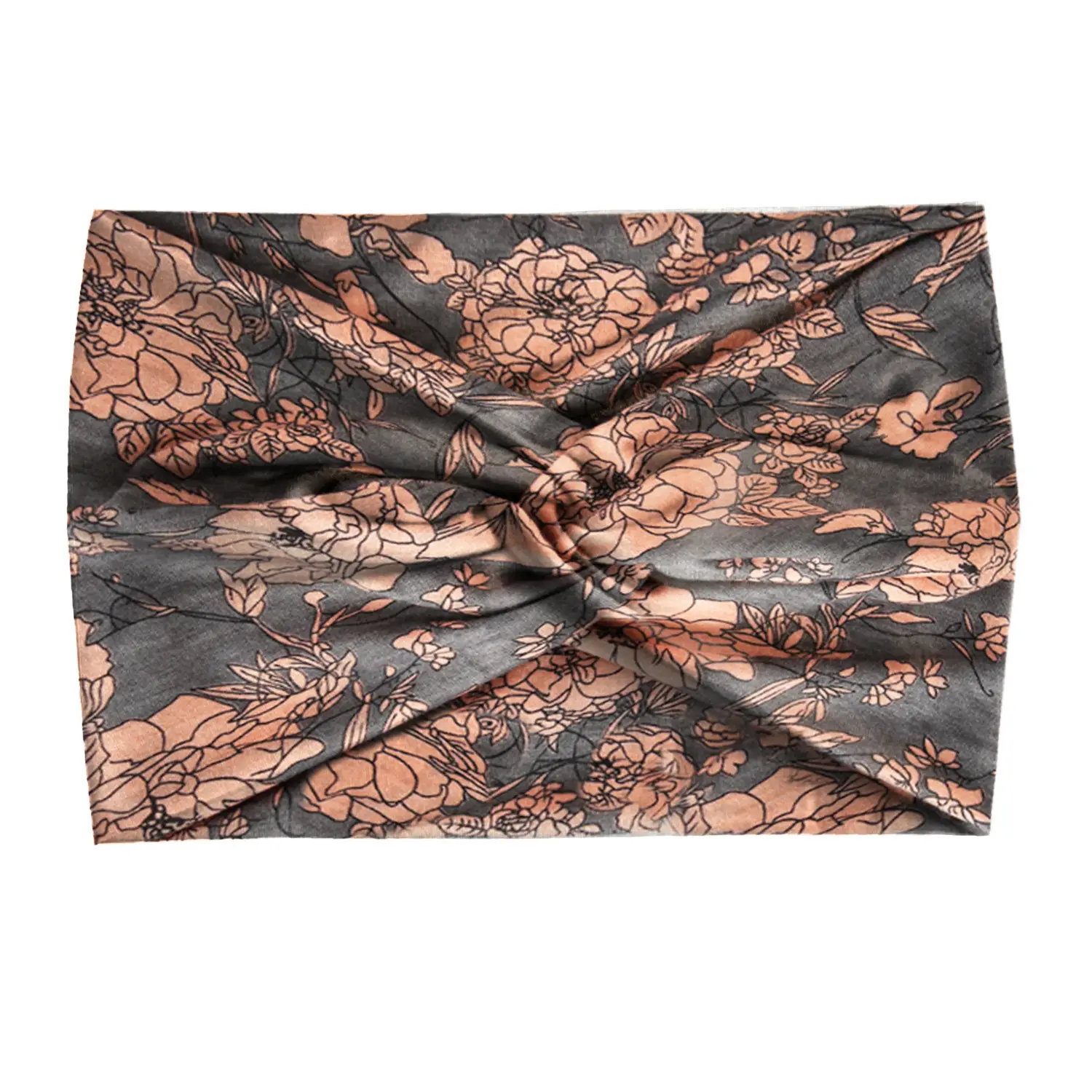 Women's Black White Striped Elastic Scarf with Cross Design