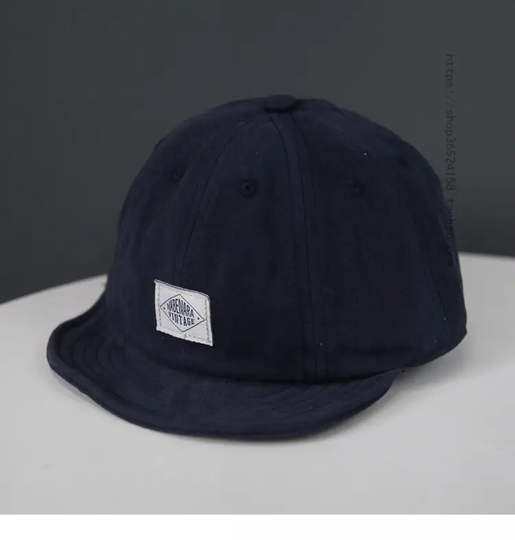 Japanese Style Patch Cap for Women Men Brown - Image 2