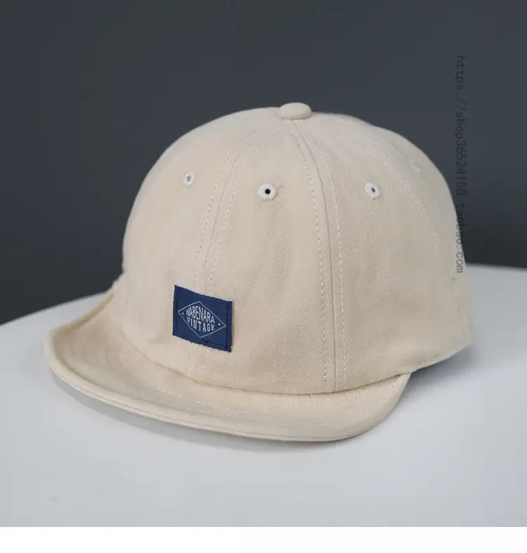 Japanese Style Patch Cap for Women Men Brown - Image 5