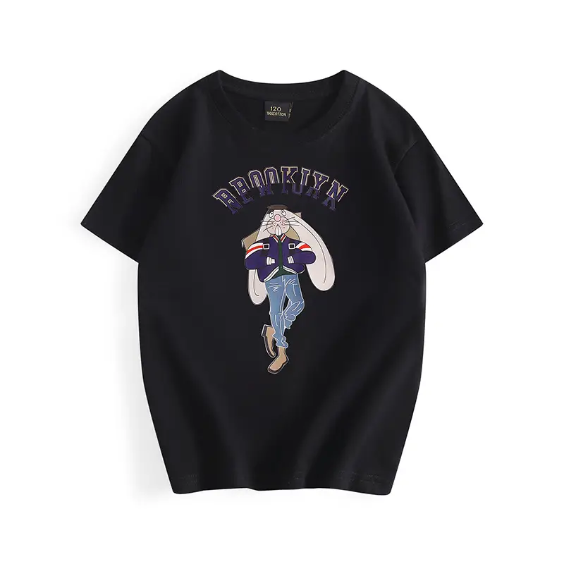 Brooklyn Rider Boys T-Shirt Black Graphic Middle Size - Image 2