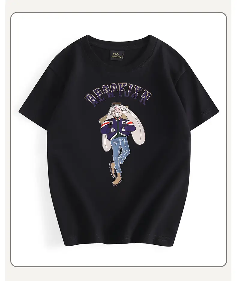 Brooklyn Rider Boys T-Shirt Black Graphic Middle Size — feature 39