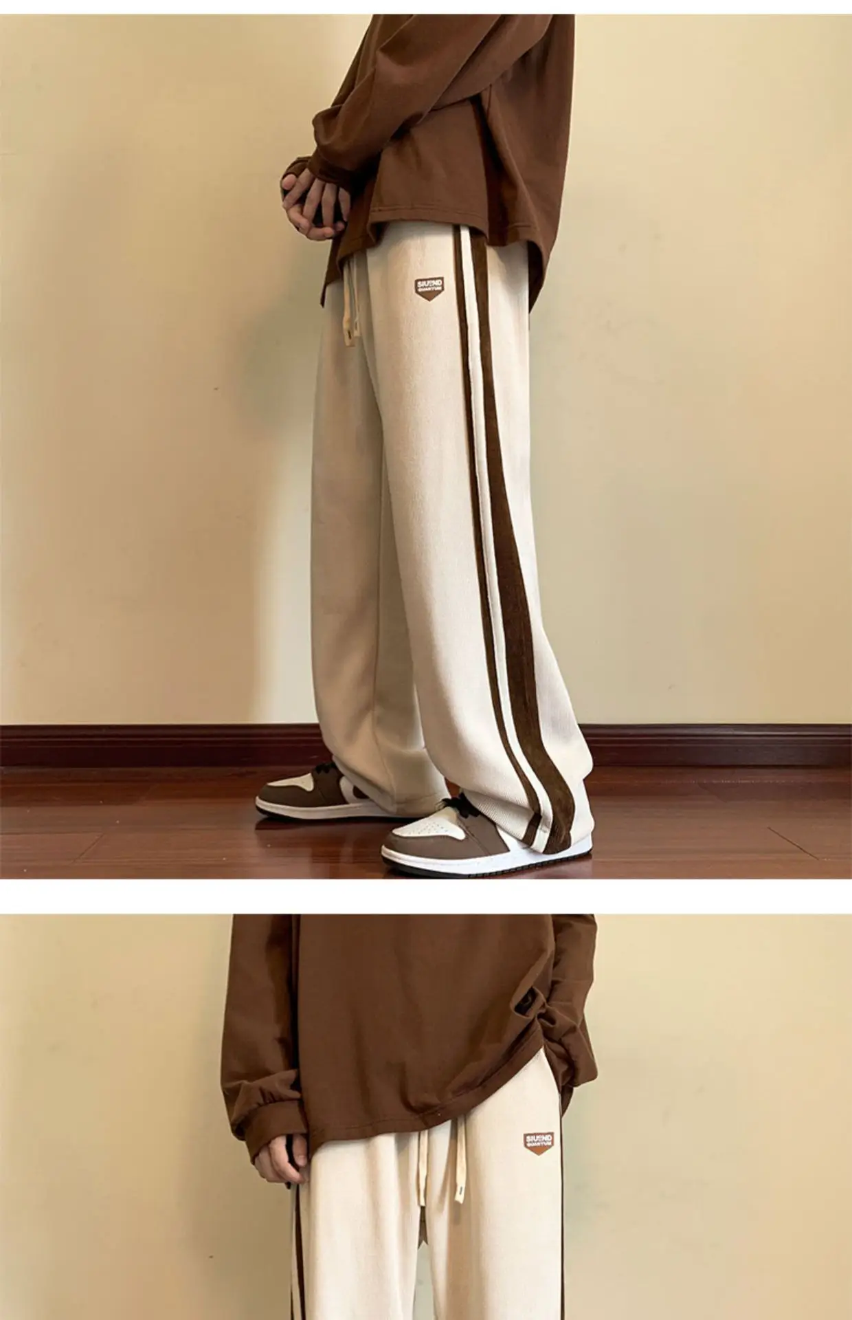 Men's Corduroy Waffle Pants Black White 2022 — feature 16