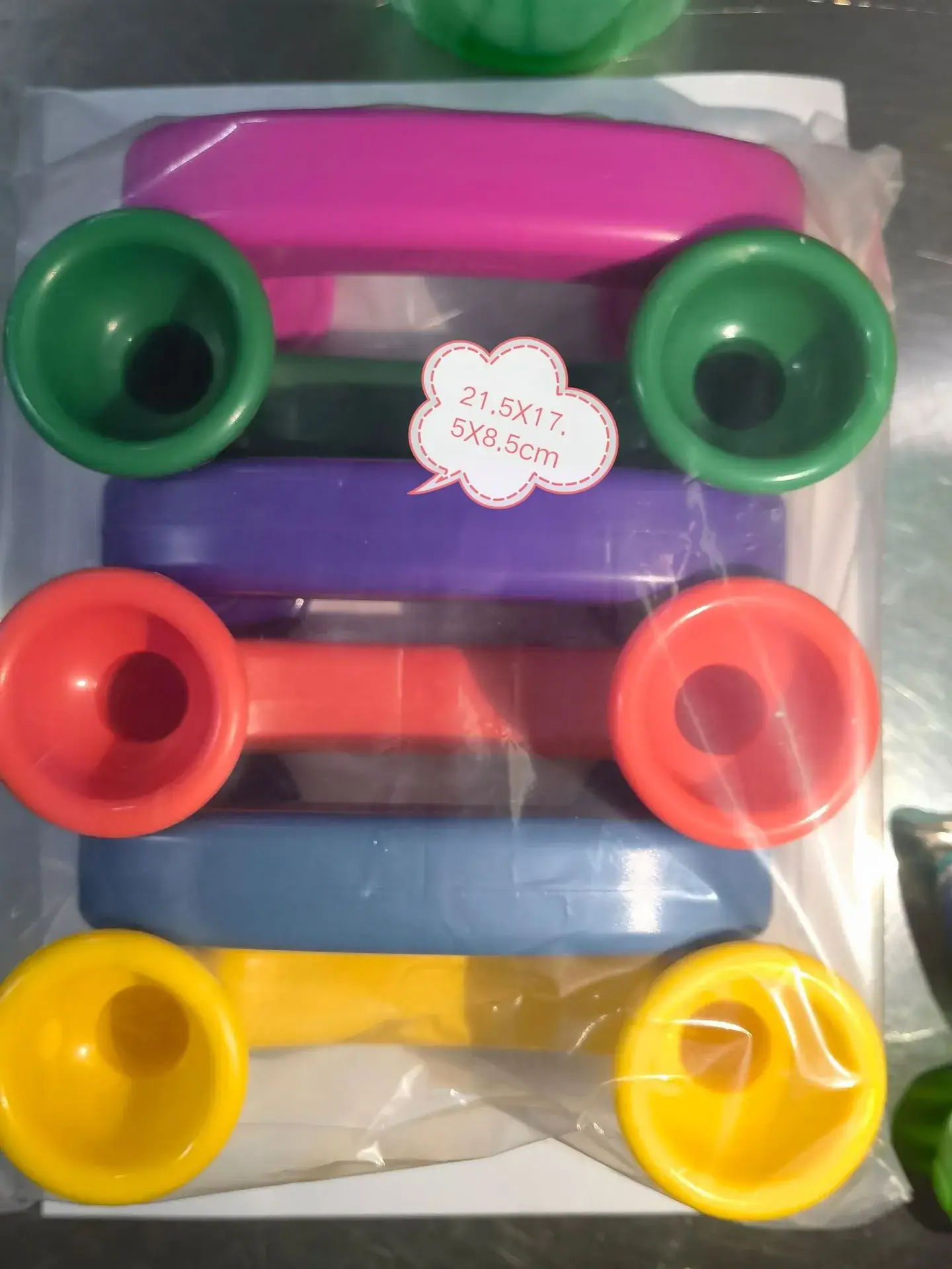 Pink Rubber Cup for Early Education Teaching