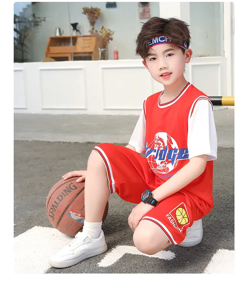 Boys' Yellow Basketball Shorts Set Medium Large — feature 22