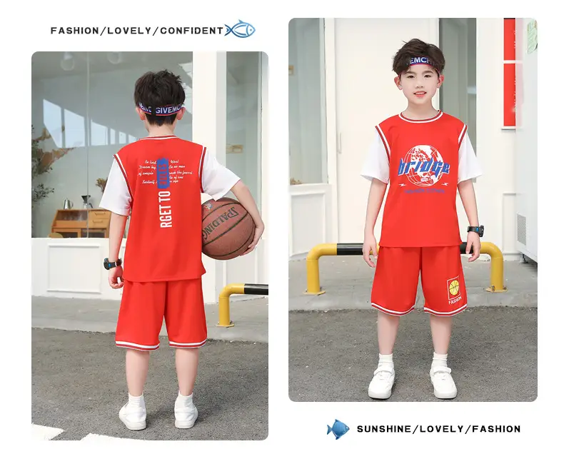 Boys' Yellow Basketball Shorts Set Medium Large — feature 23