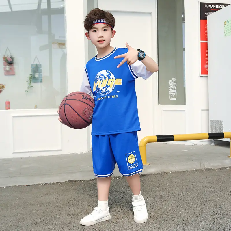 Boys' Yellow Basketball Shorts Set Medium Large - Image 5