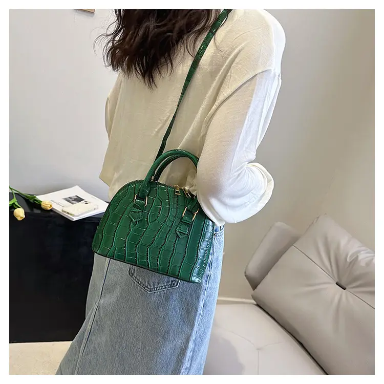 Red Croc Texture Shoulder Crossbody Bag for Women — feature 18