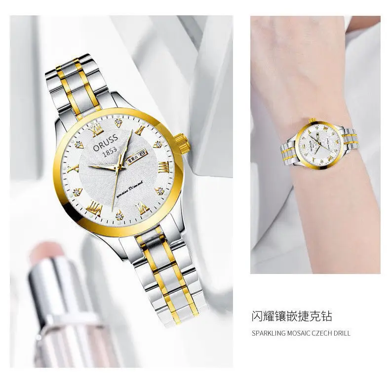 Genuine Foreign Trade Women's Watch, Fully Automatic Quartz Watch, Luminous, Waterproof, Casual 980 Wholesale Dropshipping Steel Band Women's Watch — feature 13