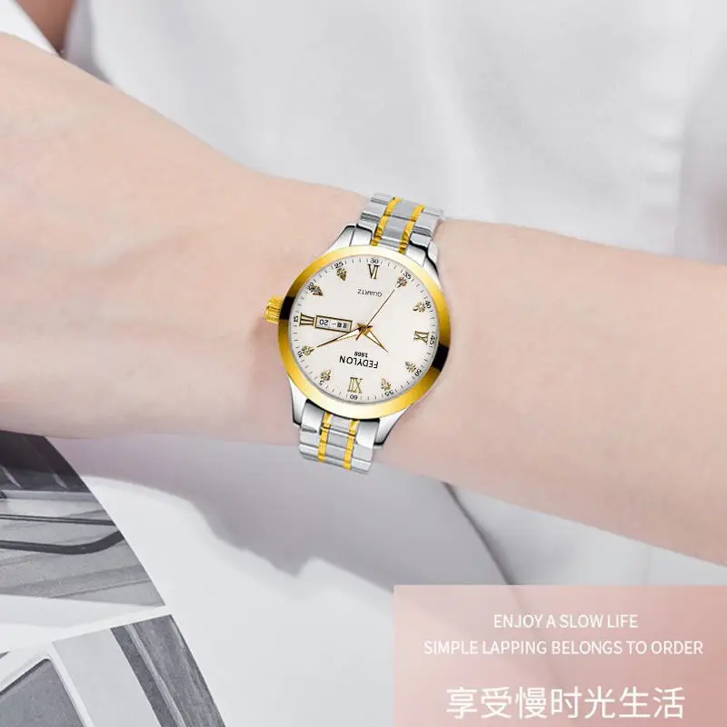 Genuine Foreign Trade Women's Watch, Fully Automatic Quartz Watch, Luminous, Waterproof, Casual 980 Wholesale Dropshipping Steel Band Women's Watch — feature 15