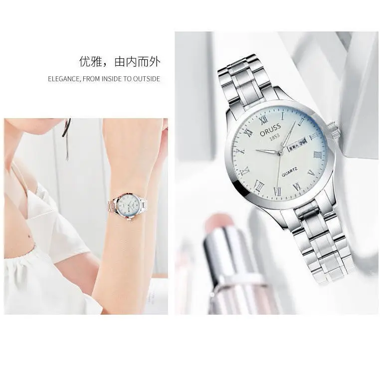 Genuine Foreign Trade Women's Watch, Fully Automatic Quartz Watch, Luminous, Waterproof, Casual 980 Wholesale Dropshipping Steel Band Women's Watch — feature 17