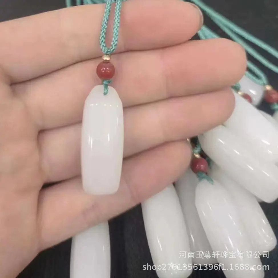 White Jade Pendant Necklace for Men Women Gift - Image 7