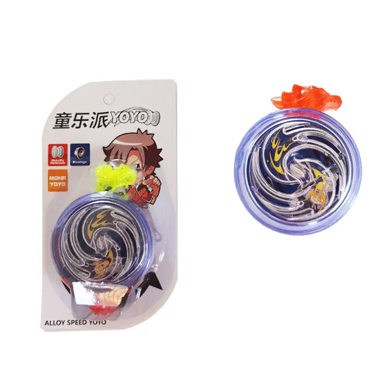 Amazon luminous yo-yo dazzle yo-yo plastic flash game yoyo ball children's stall night market toys