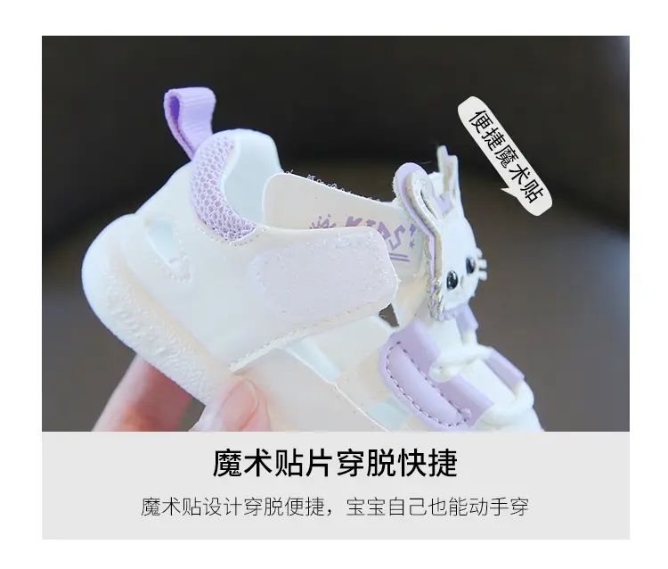 Princess Baby Sandals for Girls 1-2 Years Soft Bottom Closed Toe — feature 4