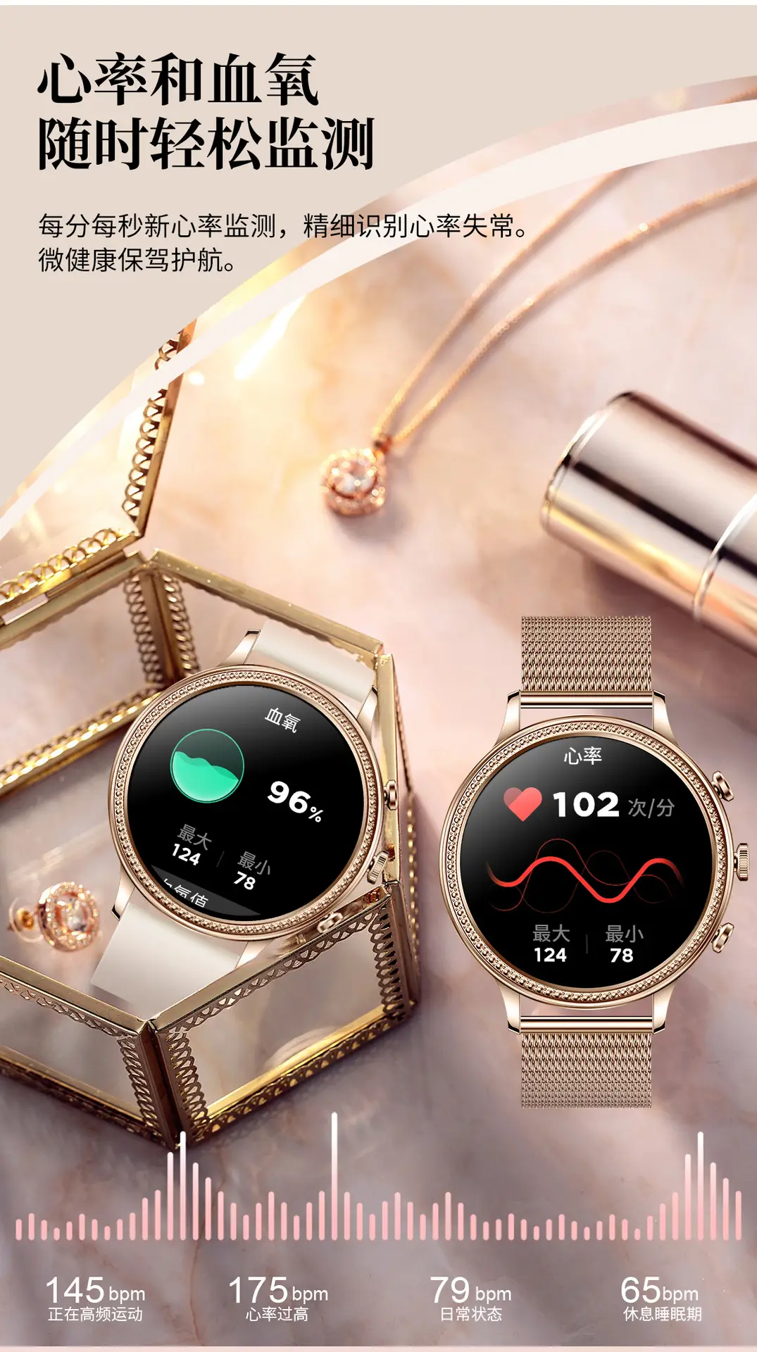 Women's Full Touch Smart Watch with Heart Rate & Sleep Monitoring — feature 13