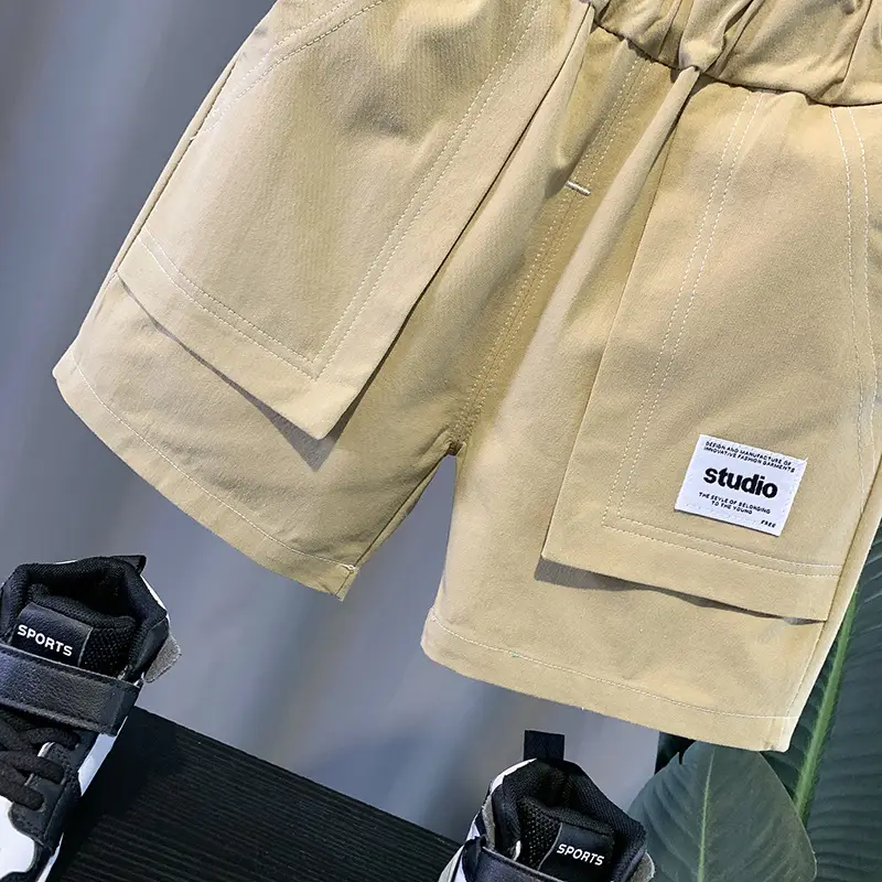 2023 Summer Baby Boys Colorful Square T-Shirt Shorts Set — feature 13