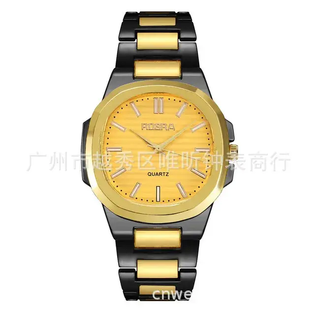 2023 ROSRA Men's Square Dial Quartz Watch with Rose Gold Strap - Image 7