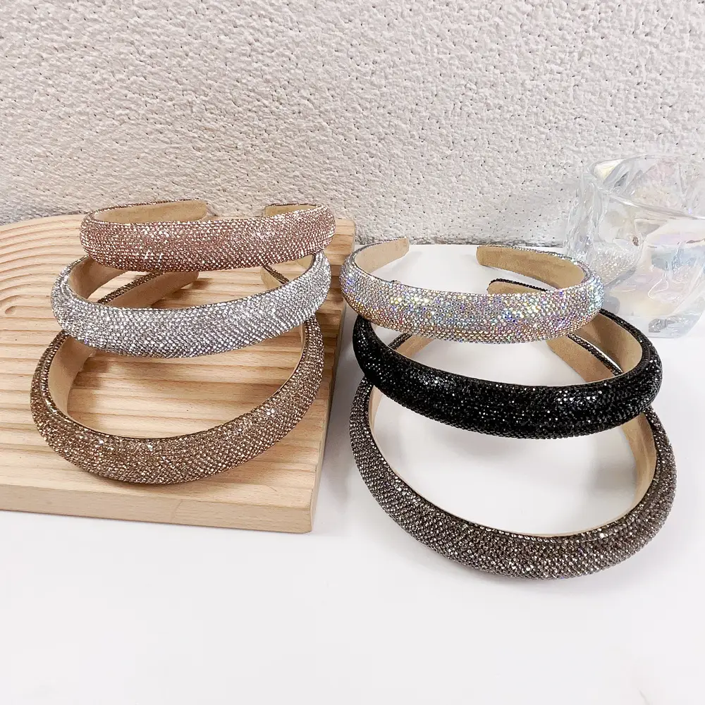Full Diamond Hair Hoop for Women Gold Plated - Image 10