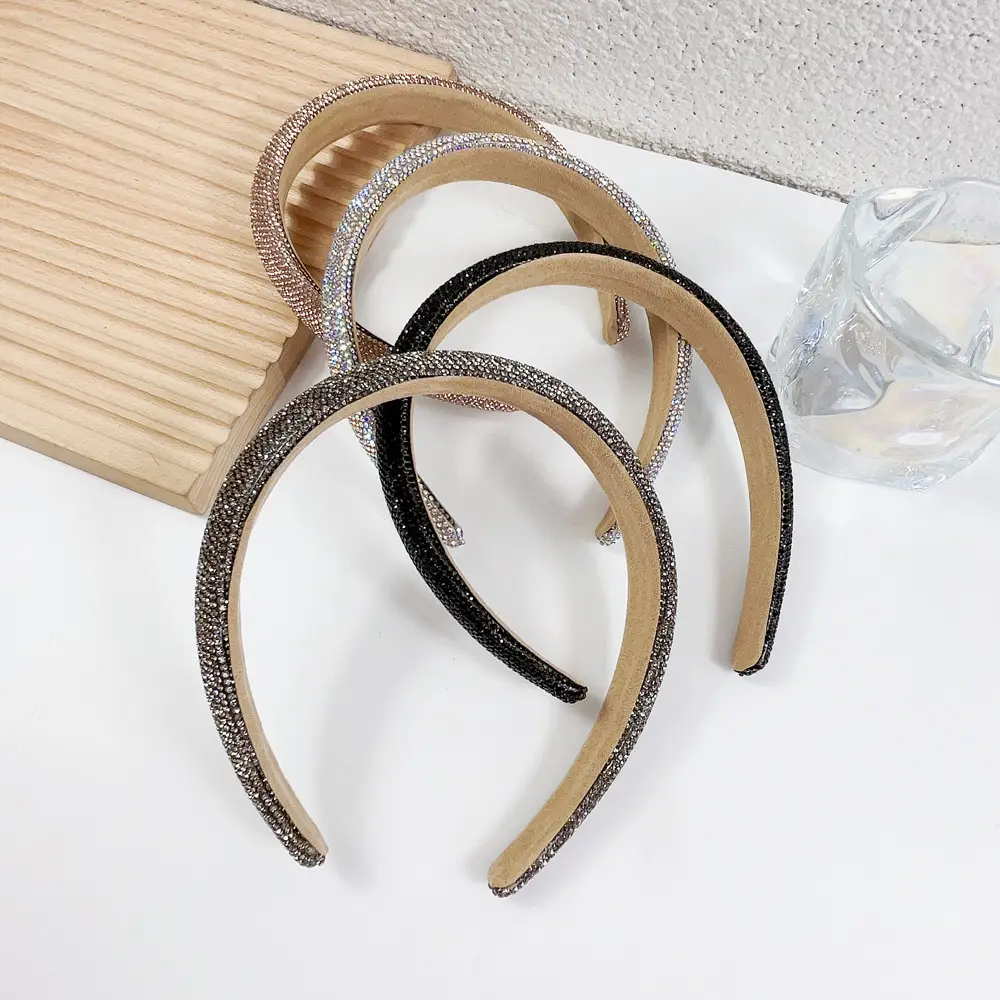 Full Diamond Hair Hoop for Women Gold Plated - Image 11