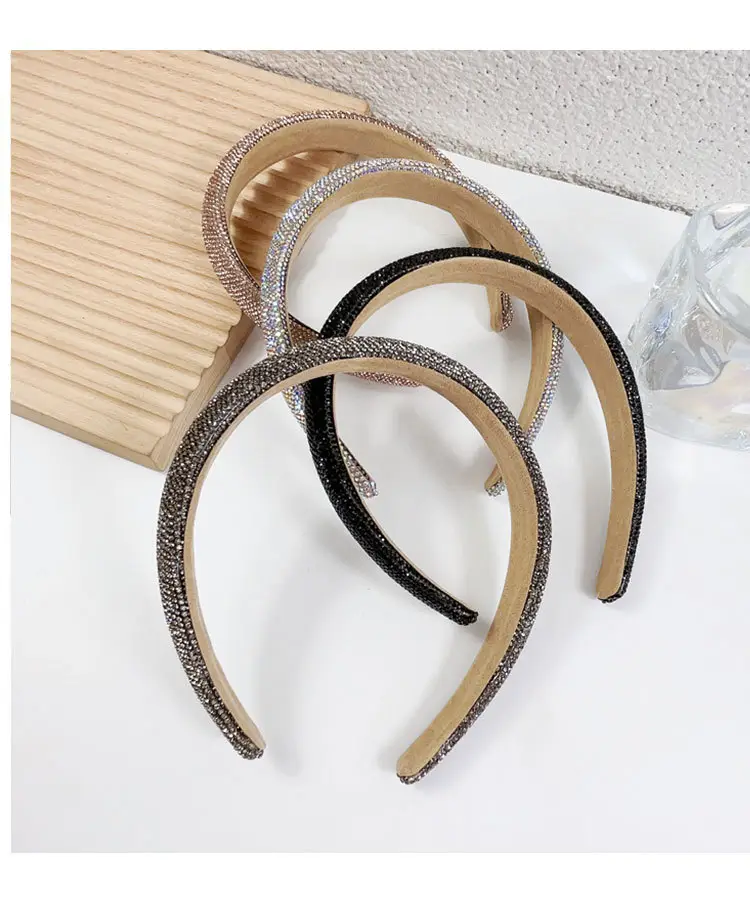 Full Diamond Hair Hoop for Women Gold Plated — feature 10
