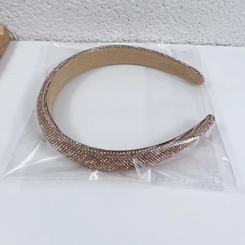Full Diamond Hair Hoop for Women Gold Plated — feature 11