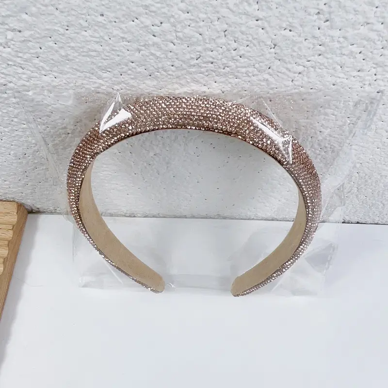 Full Diamond Hair Hoop for Women Gold Plated — feature 12