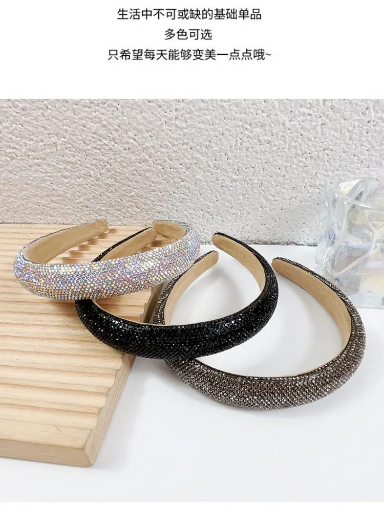 Full Diamond Hair Hoop for Women Gold Plated — feature 2