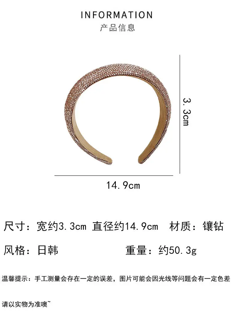 Full Diamond Hair Hoop for Women Gold Plated — feature 3